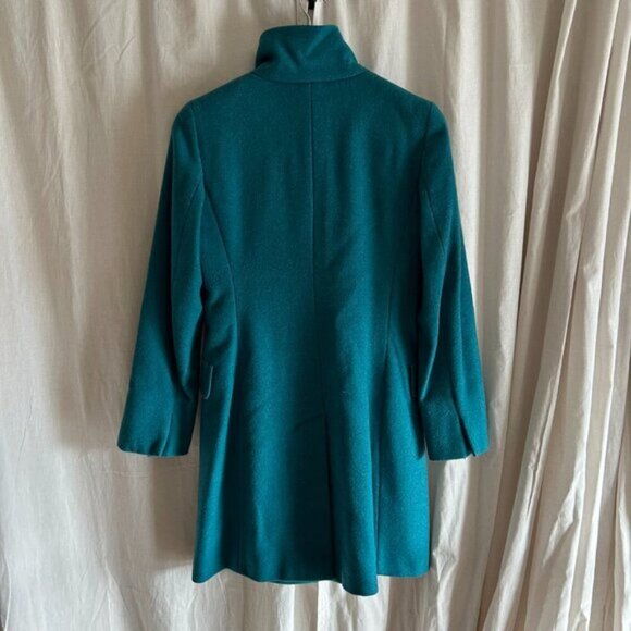 Weekend Maxmara Turquoise Wool Pea Coat 4 - Picture 4 of 9